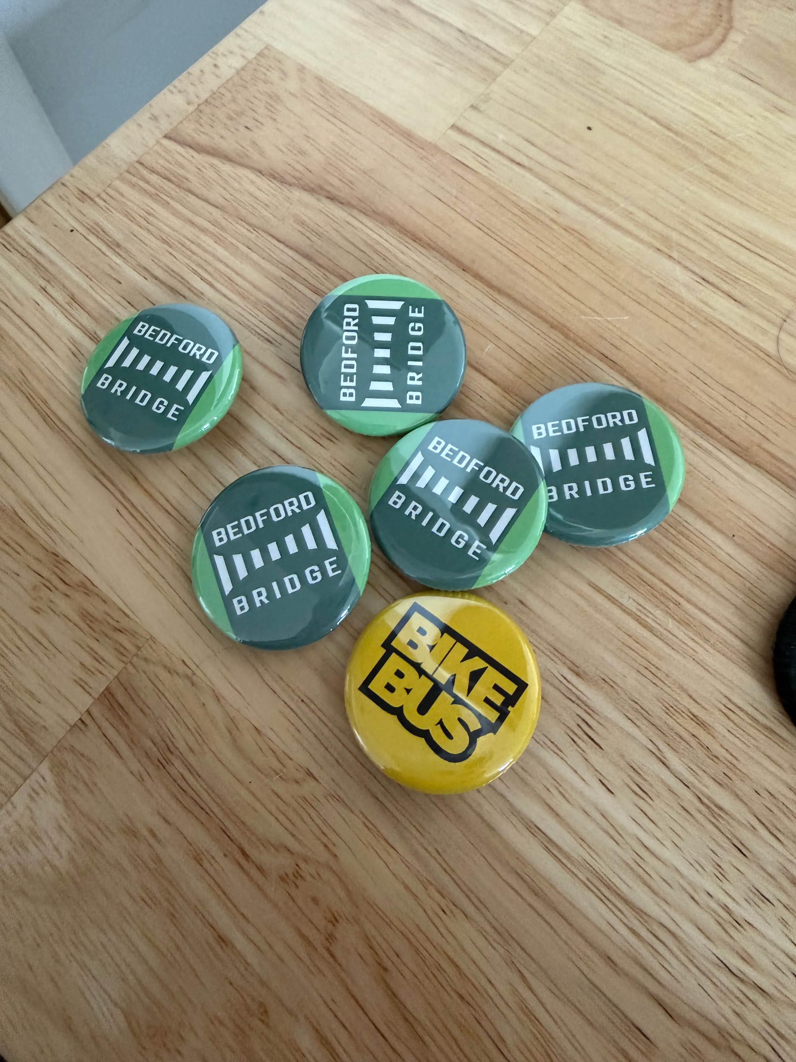 Bedford Bridge campaign buttons